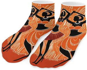 African Tribal Women Cute Ankle Socks 1 Pairs Low Cut No Show Sock Breathable Stocking for Men Women