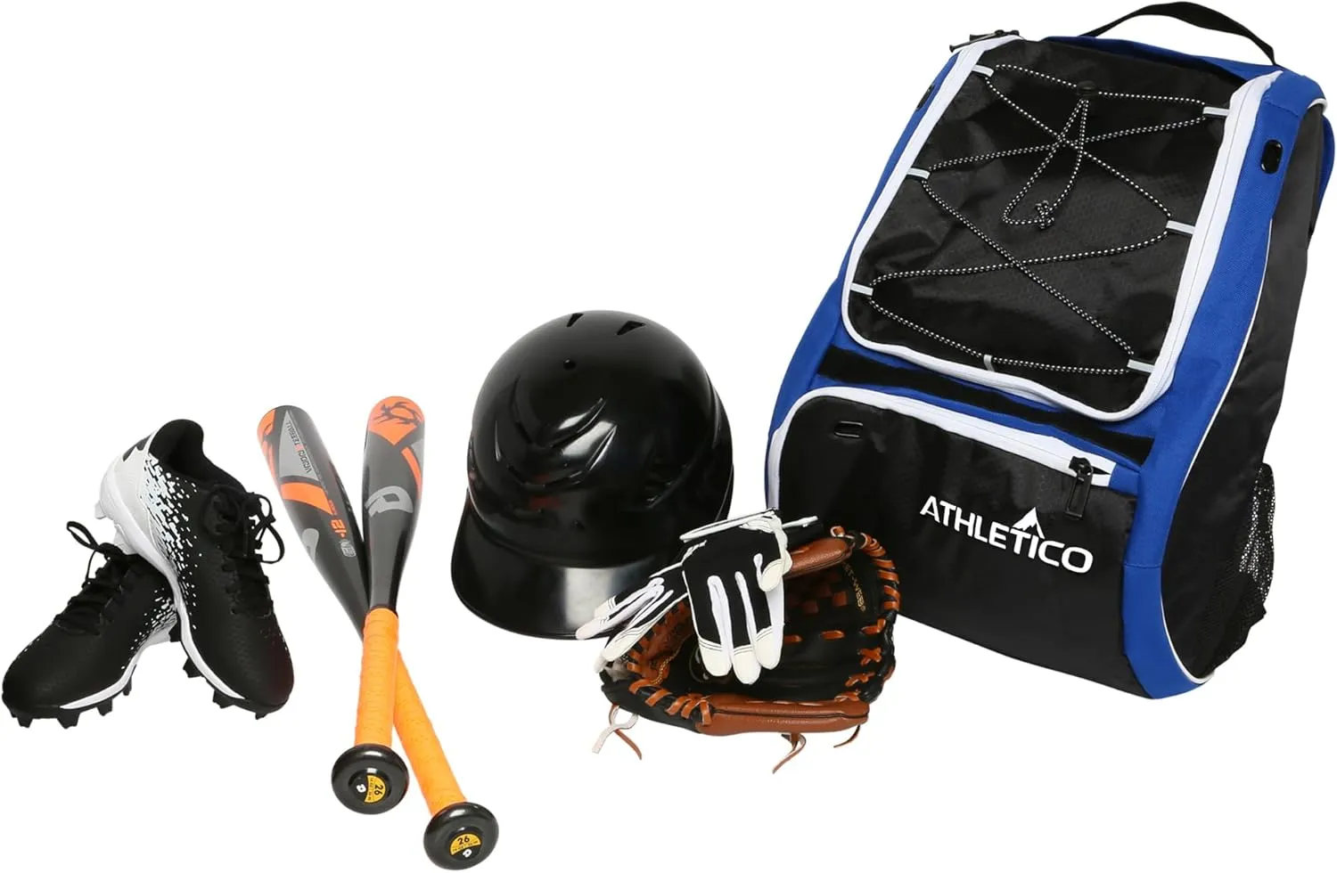 Athletico Baseball Bat Bag - Backpack for Baseball, T-Ball & Softball Equipment & Gear for Youth and Adults | Holds Bat, Helmet, Glove, & Shoes |Shoe Compartment & Fence Hook