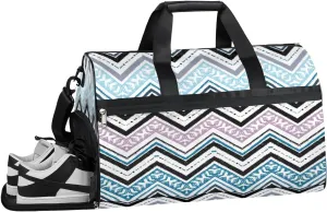 Aztec Sports Gym Bag with Wet Pocket & Shoes Compartment Waterproof Workout Duffel Bag for Women and Men Weekender Overnight Duffle Bag Travel Carry-on Tote