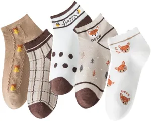 Benefeet Sox Funny Ankle Socks for Women Cute Low Cut Socks for Girls Fun Animal Socks Cotton Short Socks Ankle Socks