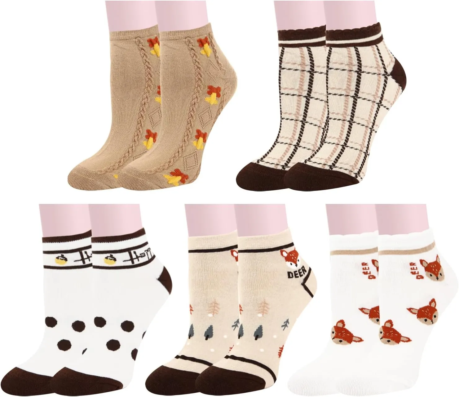 Benefeet Sox Funny Ankle Socks for Women Cute Low Cut Socks for Girls Fun Animal Socks Cotton Short Socks Ankle Socks