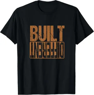 Brown Built Different Brown Color Graphic T-Shirt