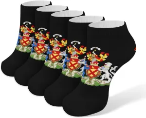 Coats of Arms of Henry Bruce 5 Pairs Low Cut Ankle Socks for Men Women Athletic Running Socks No Show Breathable