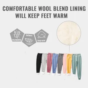CROSSBABY Women's High Waisted Baggy Sweatpants with Pockets Comfy Cotton High Waist Jogger Warm Fleece Lined