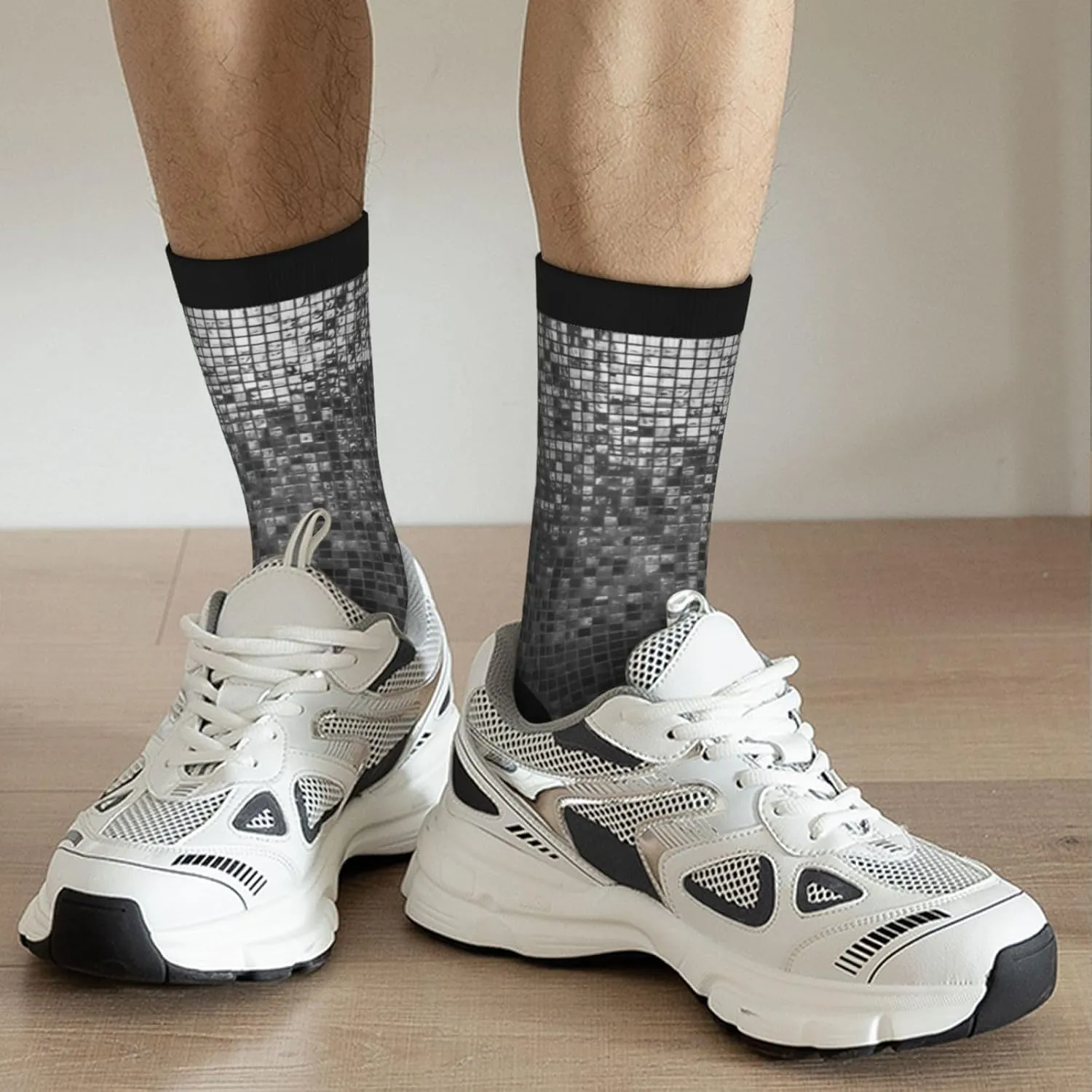 Disco Ball Crew Socks For Men/Women Gifts,Unisex Novelty Casual Dress Socks