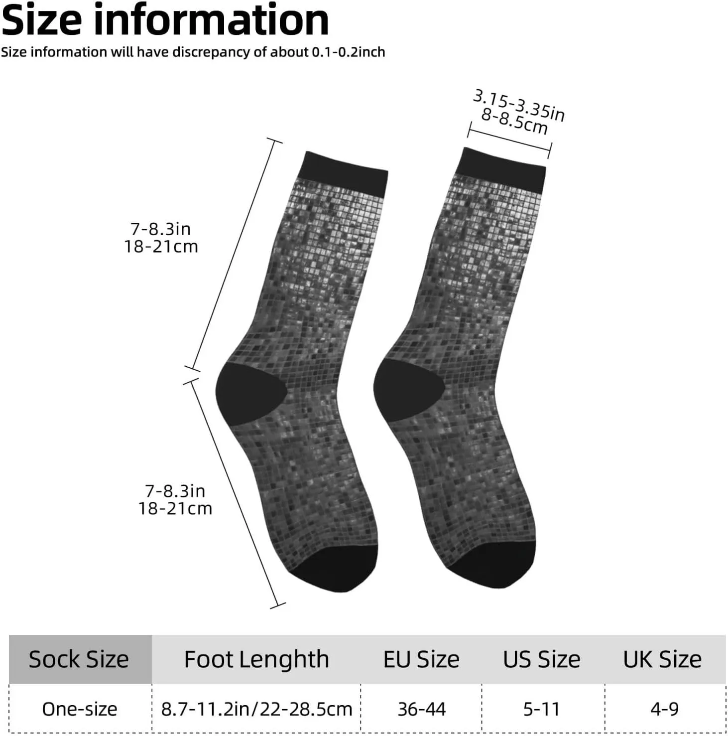 Disco Ball Crew Socks For Men/Women Gifts,Unisex Novelty Casual Dress Socks