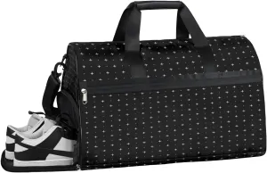 Dots Tiles Classic Sports Gym Bag for Women and Men Travel Duffel Bag Overnight Shoulder Bag Waterproof Workout Bag Portable Sports Tote with Shoes Compartment