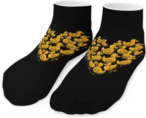 Duck Heart Symbol Love Cute Ankle Socks 1 Pairs Low Cut No Show Sock Breathable Stocking for Men Women