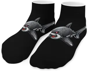 Fierce Shark Cute Ankle Socks 1 Pairs Low Cut No Show Sock Breathable Stocking for Men Women