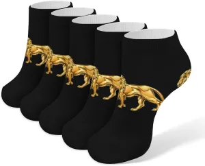Golden Lion 5 Pairs Low Cut Ankle Socks for Men Women Athletic Running Socks No Show Breathable