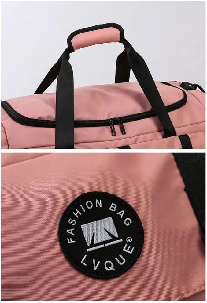 Gym Bag for Women,Sports Travel Duffel Bag, Weekender Overnight Bag with Wet Pocket and Shoes Compartment for Women, Travel,Workout,Gym, Yoga 625 (Black)