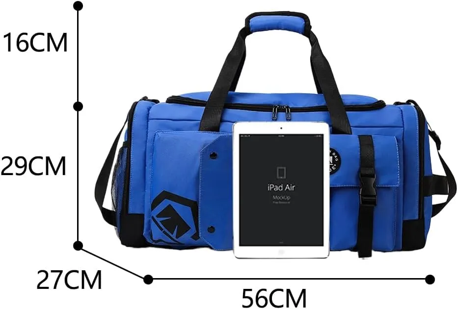Gym Bag for Women,Sports Travel Duffel Bag, Weekender Overnight Bag with Wet Pocket and Shoes Compartment for Women, Travel,Workout,Gym, Yoga 625 (Blue)