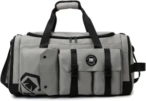 Gym Bag for Women,Sports Travel Duffel Bag, Weekender Overnight Bag with Wet Pocket and Shoes Compartment for Women, Travel,Workout,Gym, Yoga 625 (Gray)