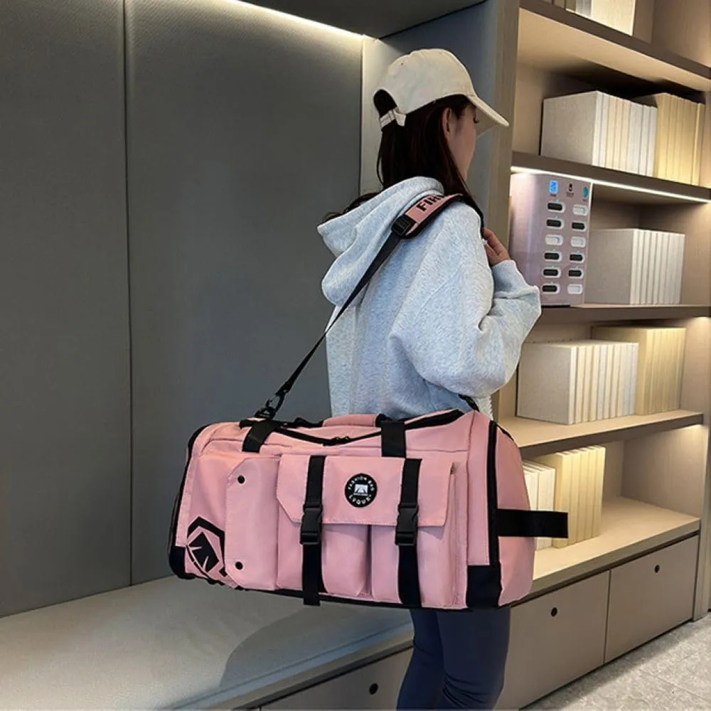 Gym Bag for Women,Sports Travel Duffel Bag, Weekender Overnight Bag with Wet Pocket and Shoes Compartment for Women, Travel,Workout,Gym, Yoga 625 (Pink)