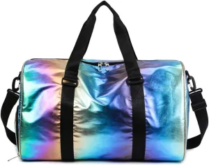 Gym Bag for Women,Sports Travel Duffel Bag, Weekender Overnight Bag with Wet Pocket and Shoes Compartment for Women, Travel,Workout,Gym, Yoga G10 (Black)