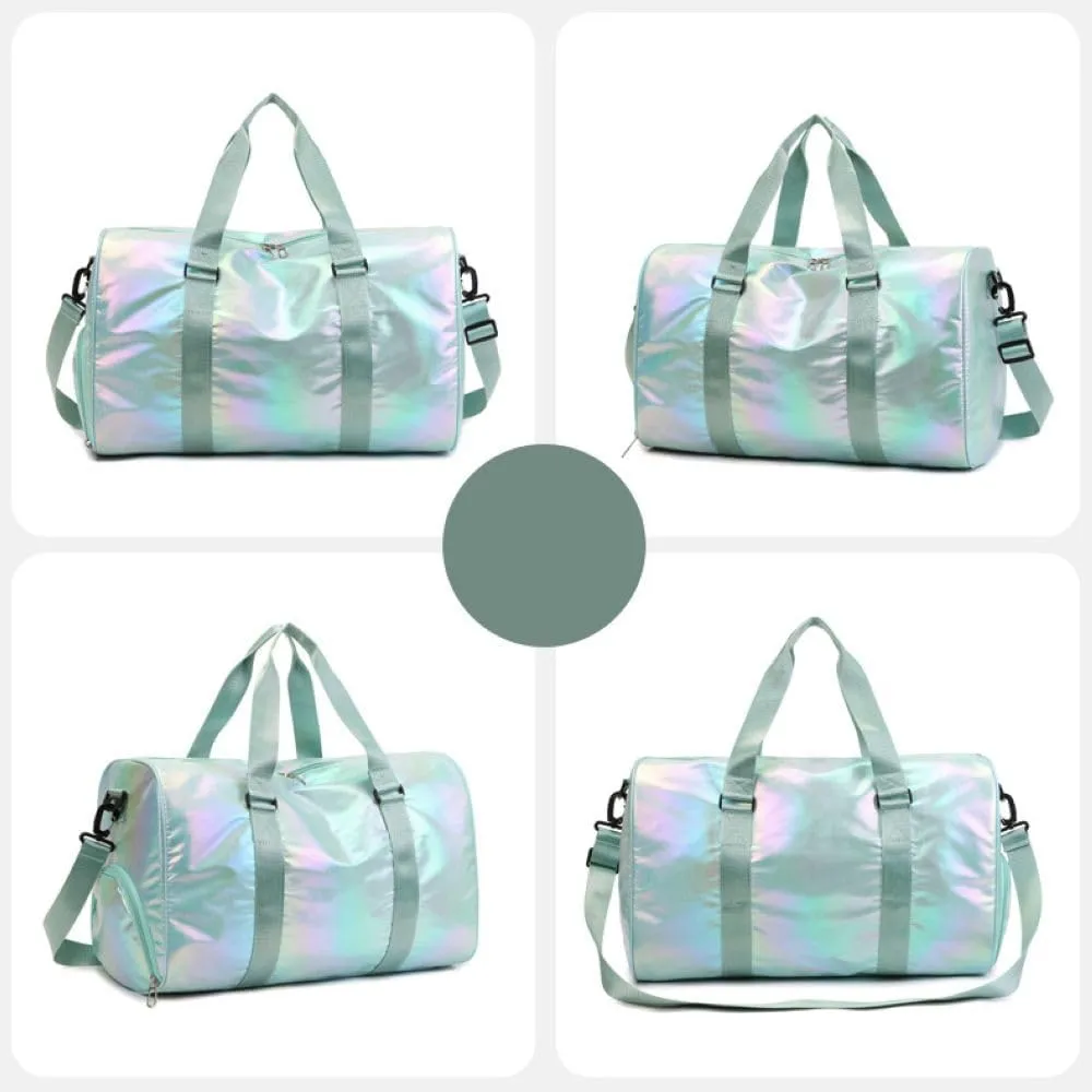 Gym Bag for Women,Sports Travel Duffel Bag, Weekender Overnight Bag with Wet Pocket and Shoes Compartment for Women, Travel,Workout,Gym, Yoga G10 (Green)