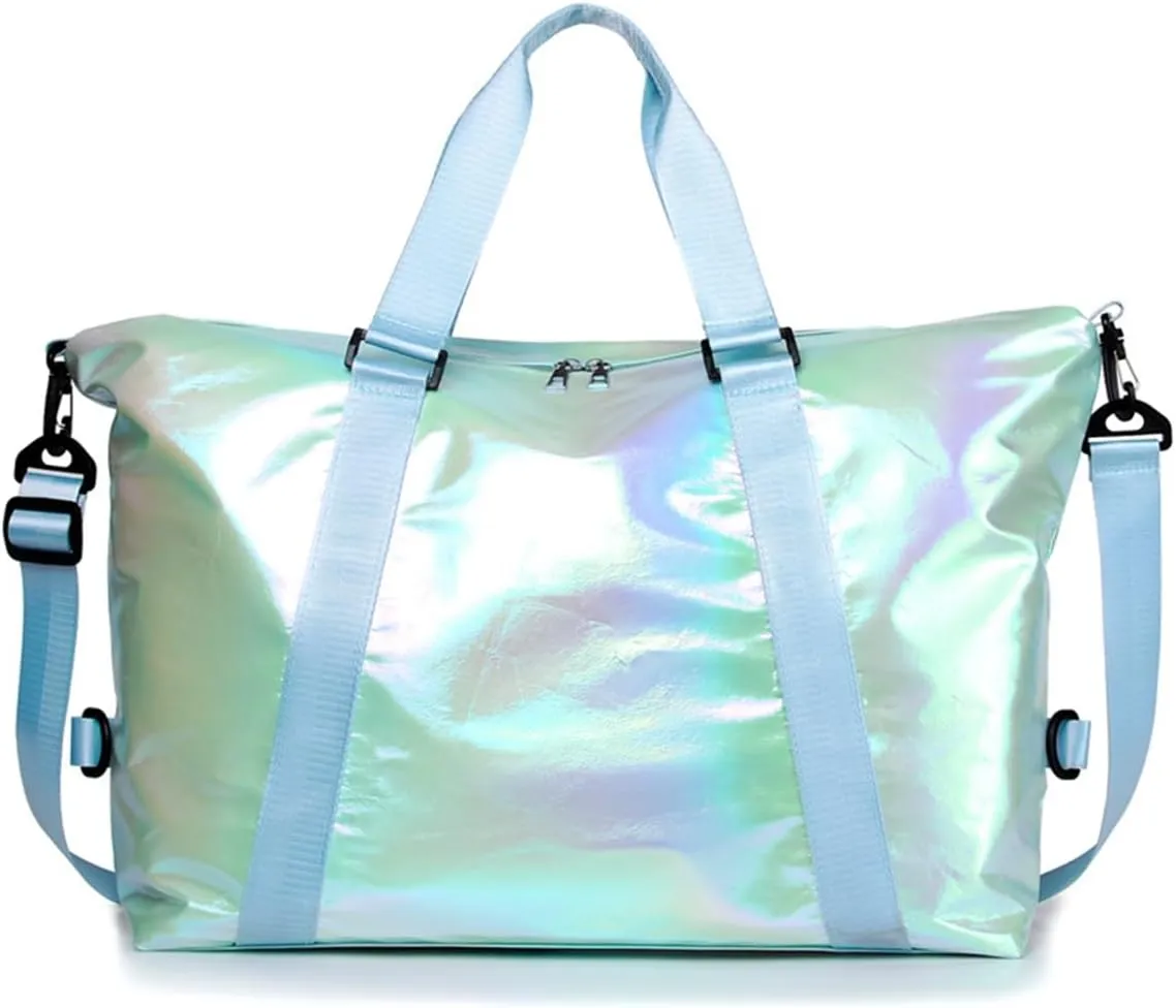 Gym Bag for Women,Sports Travel Duffel Bag, Weekender Overnight Bag with Wet Pocket and Shoes Compartment for Women, Travel,Workout,Gym, Yoga zmn085 (Green)