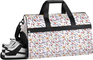 Ink Paint Abstract Sports Gym Bag for Women and Men Travel Duffel Bag Overnight Shoulder Bag Waterproof Workout Bag Portable Sports Tote with Shoes Compartment