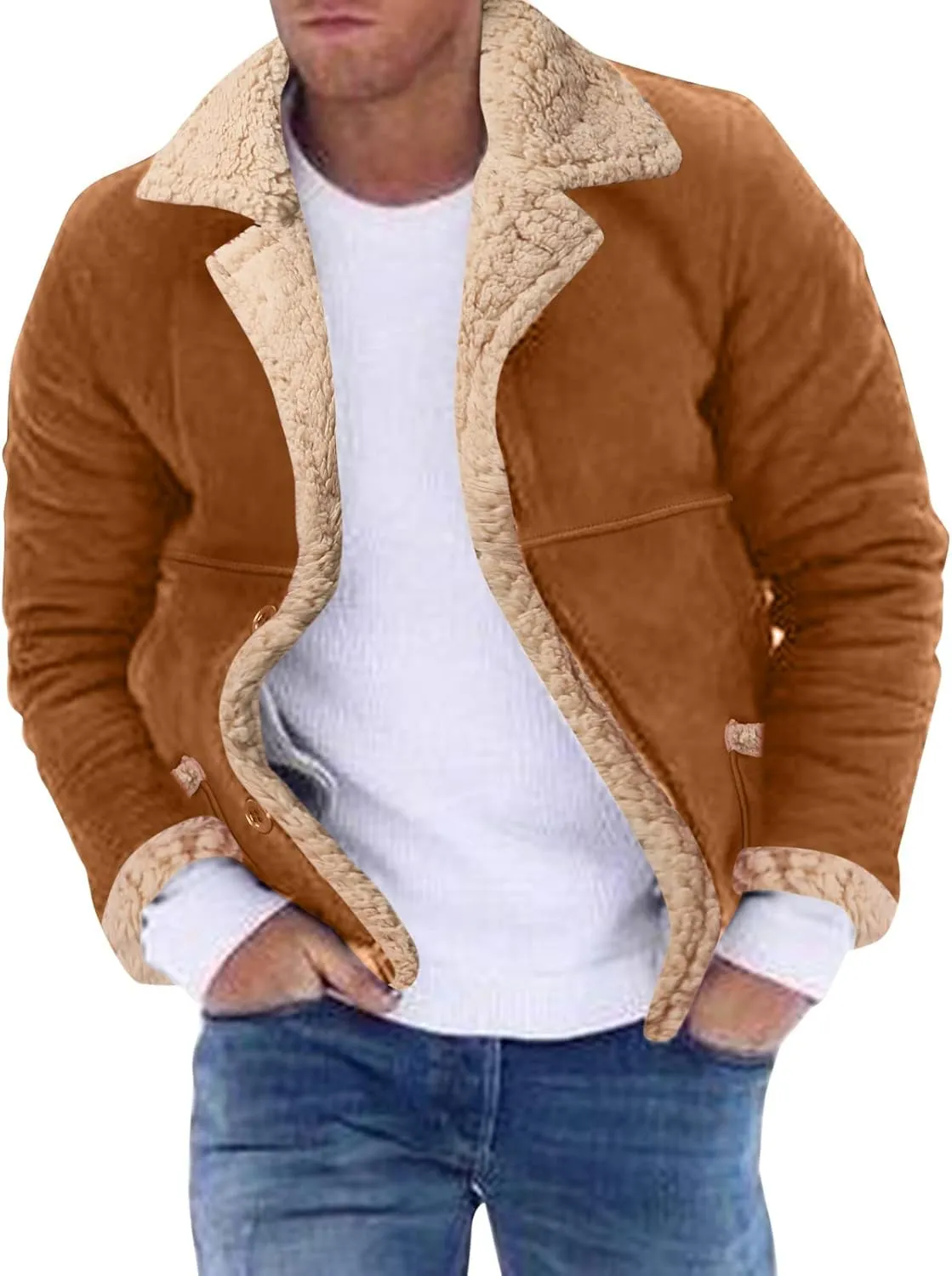 LCMTWX Mens Puffer Jackets Jacket Stand Collar Knitted Splice Sweater Coat Casual Cardigan Men's Winter Thickened Warm