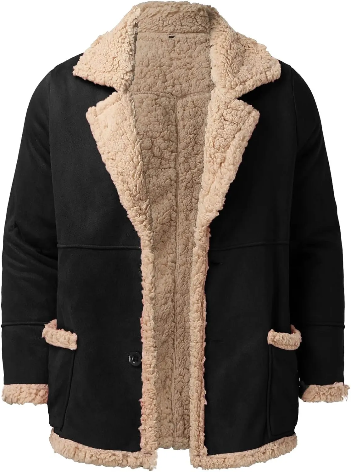 LCMTWX Winter Coats for Men Jacket Coat Leisure Plus Size Hat Zip Pocket Cotton-Padded Warm Soft Hooded Jacket Coat Men's