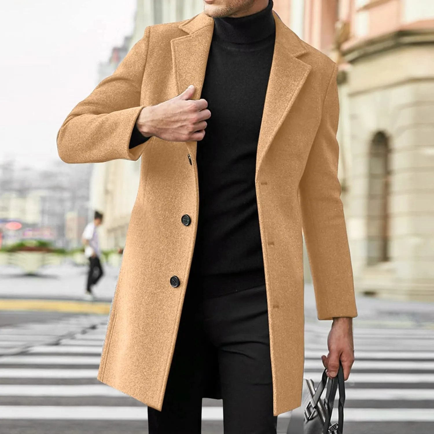 LCMTWX Winter Coats for Men Jacket Stand Collar Knitted Splice Sweater Coat Casual Cardigan Stylish Outwear Men's Thick