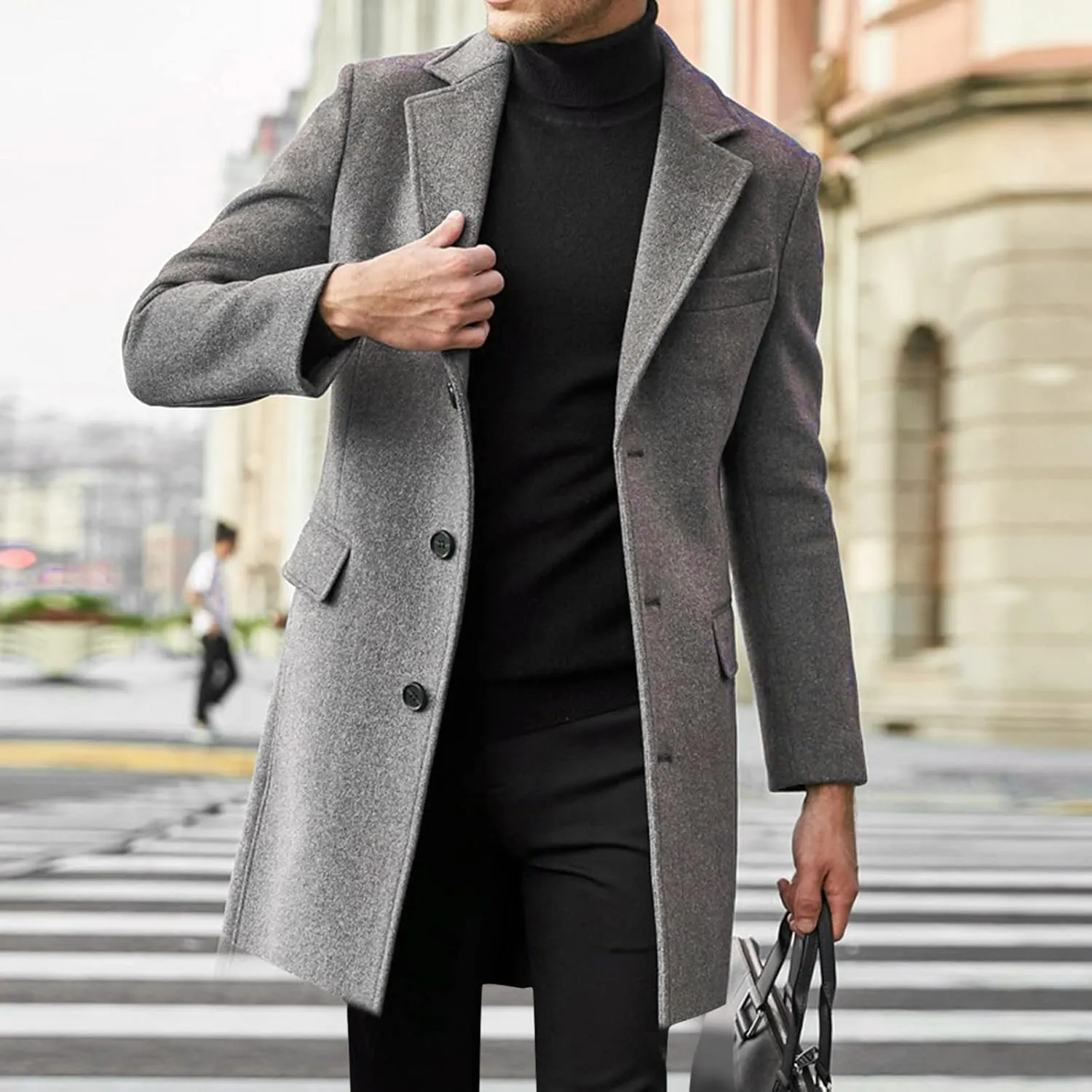 LCMTWX Winter Coats for Men Jacket Stand Collar Knitted Splice Sweater Coat Casual Cardigan Stylish Outwear Men's Thick