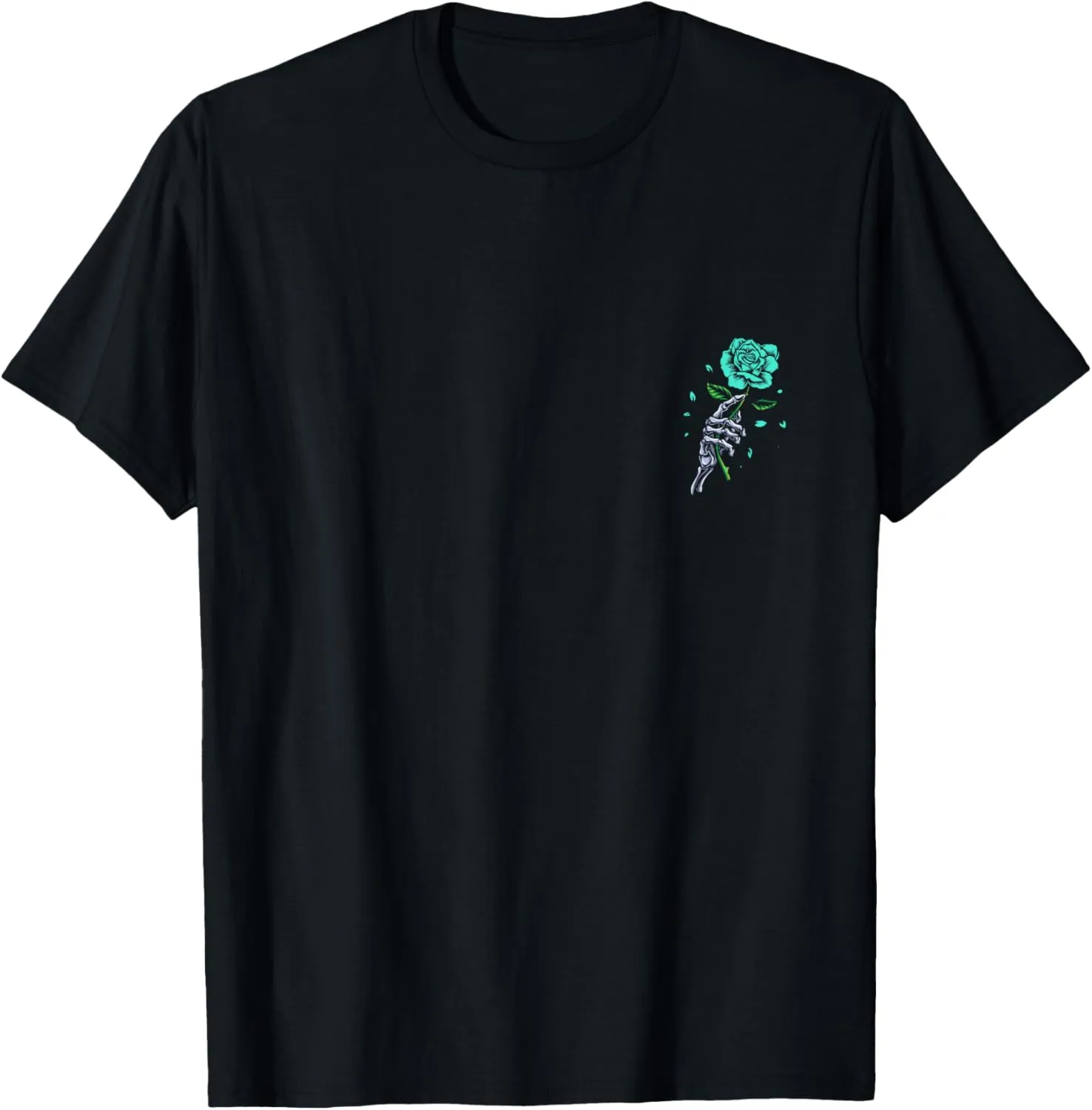 Light Teal Aqua Last Rose Light Teal Aqua Color Graphic T-Shirt