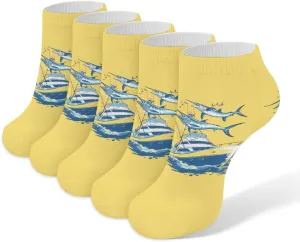 Marlin and Sails 5 Pairs Low Cut Ankle Socks for Men Women Athletic Running Socks No Show Breathable