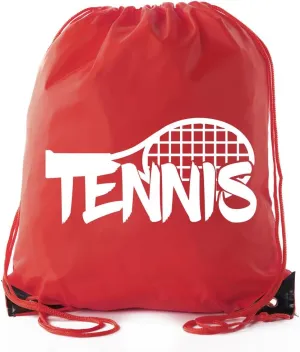 Mato & Hash Tennis Backpacks| Tennis Drawstring bags for Camp, Parties, and Fundraisers! - 10PK Red CA2500Tennis S4