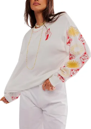 Meiweileya Y2k Oversized Sweatshirts for Womens Vintage Star Striped Graphic Print Hoodies Shirts Fall Crewneck Trendy Tops
