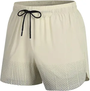 Men's Athletic Shorts Quick Dry Elastic Gym Running Workout Lightweight Breathable Active Casual Print Trunks