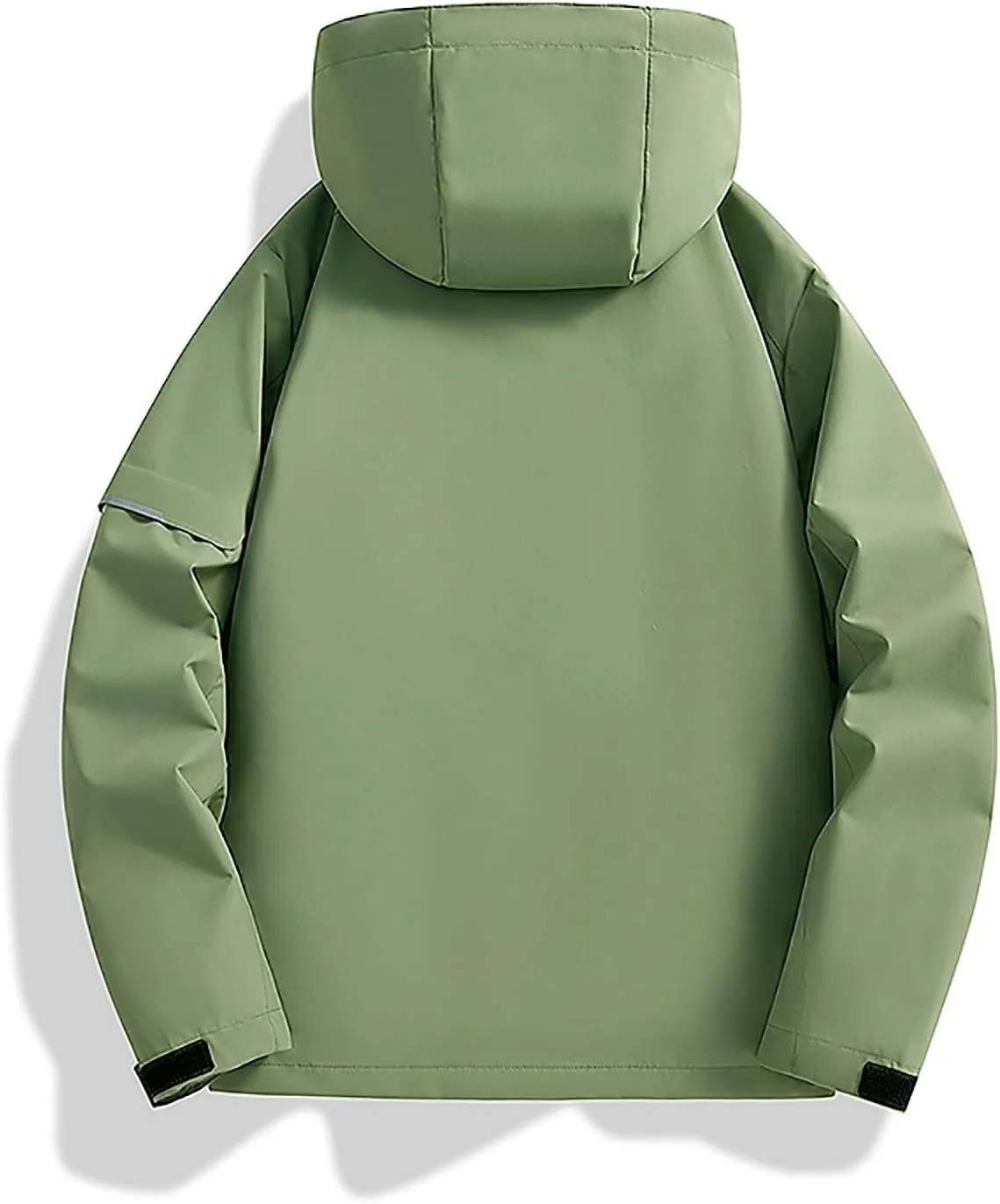 Mens Casual Rain Jacket Fashion Color Block Preppy Windbreaker Hooded Jacket Coats Outdoor Hiking Travel Raincoat