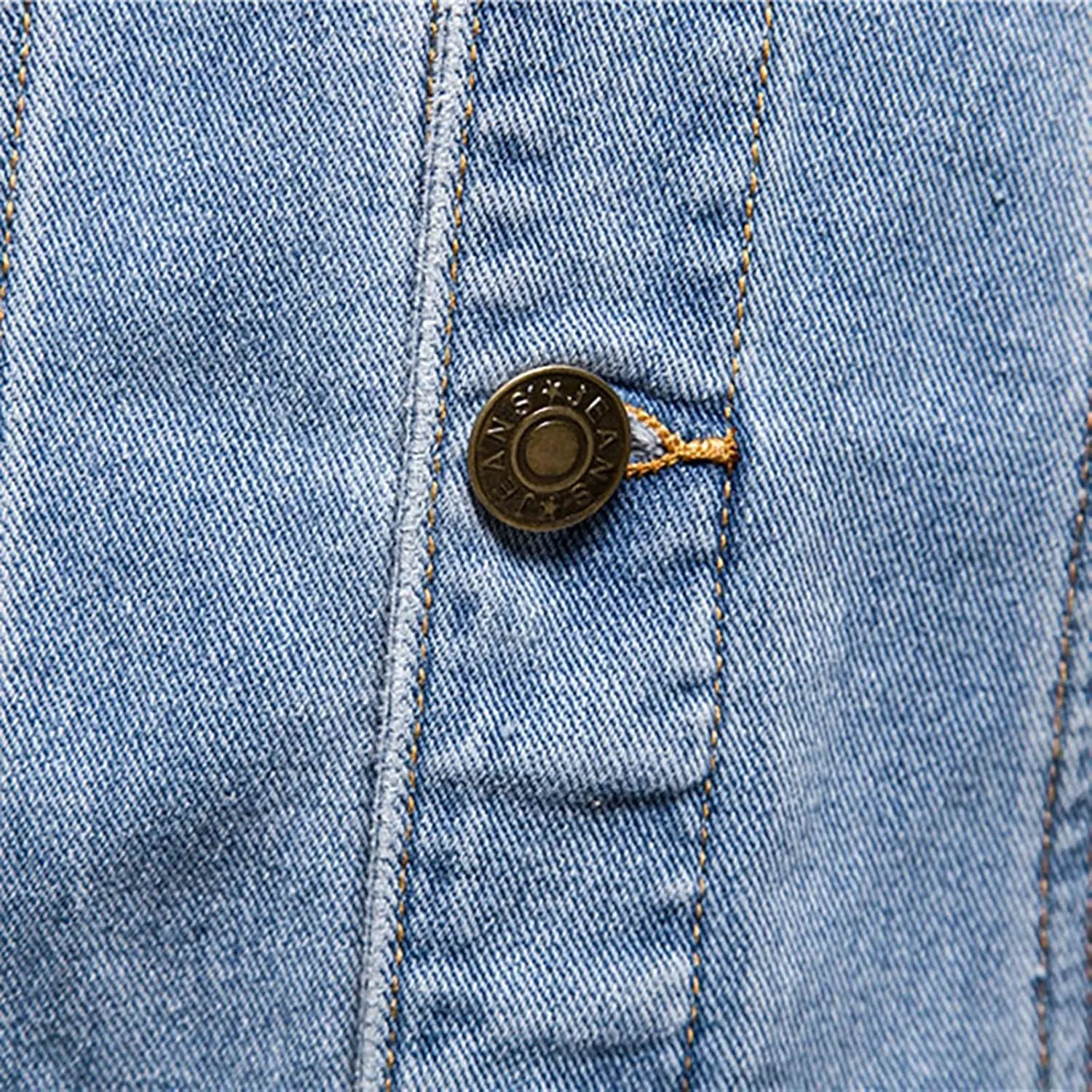 Mens Denim Jacket Washed Flex Stretch Slim Fit Jean Jackets Classic Lapel Button down Long Sleeve Trucker Jacket Coat