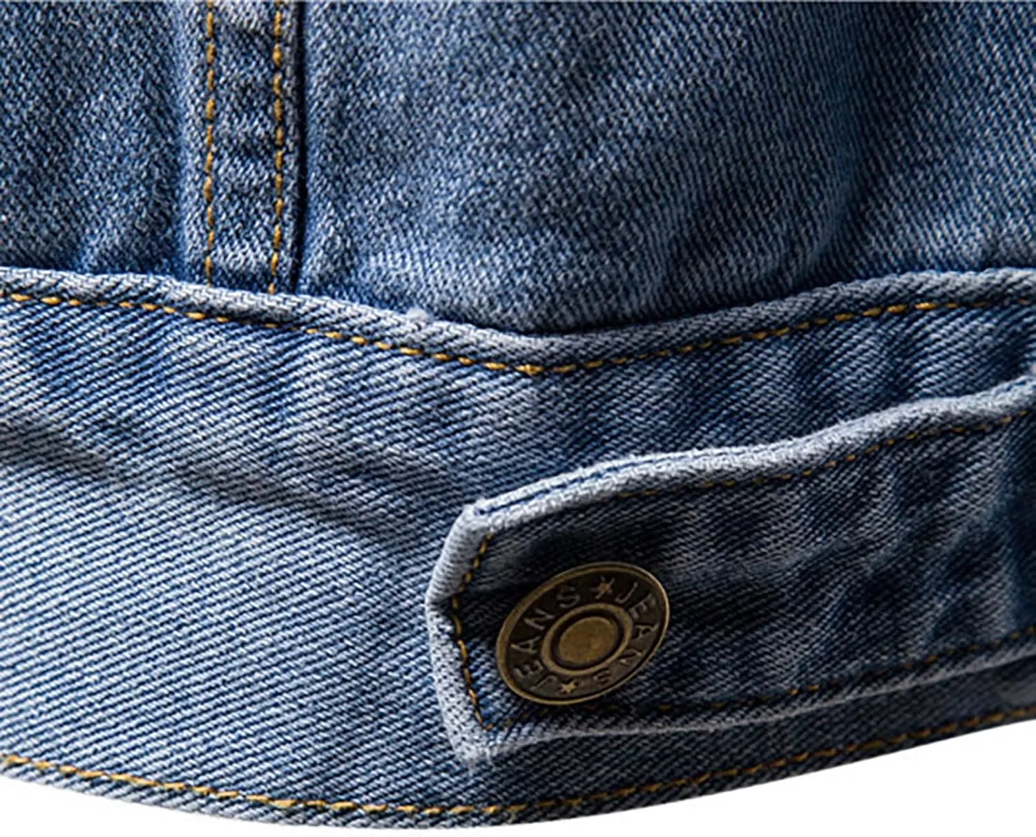 Mens Denim Jacket Washed Flex Stretch Slim Fit Jean Jackets Classic Lapel Button down Long Sleeve Trucker Jacket Coat