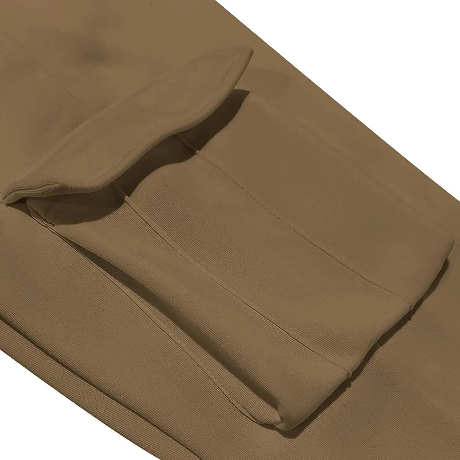 Men's Hiking Cargo Pants Active Elastic Waist Pants with Multi-Pocket Fit Drawstring Casual Trousers