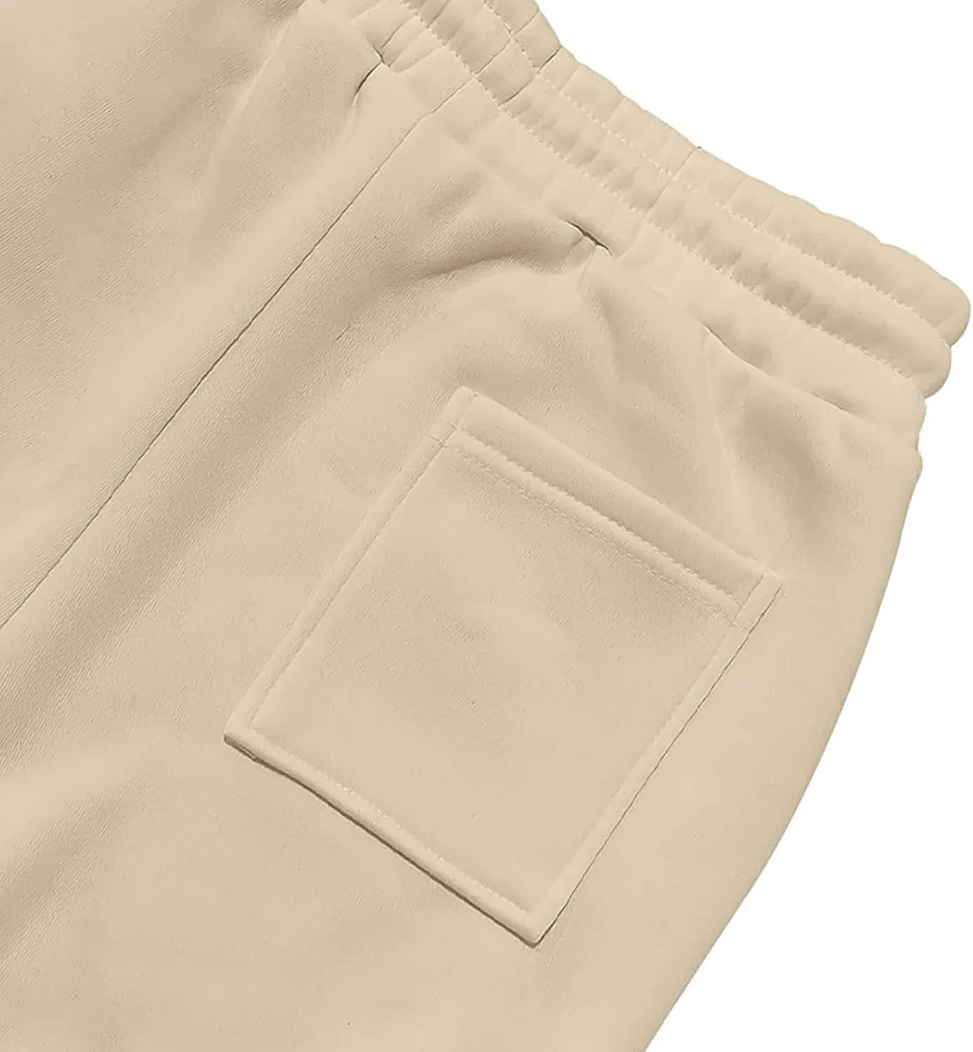 Men's Hiking Cargo Pants Active Elastic Waist Pants with Multi-Pocket Fit Drawstring Casual Trousers