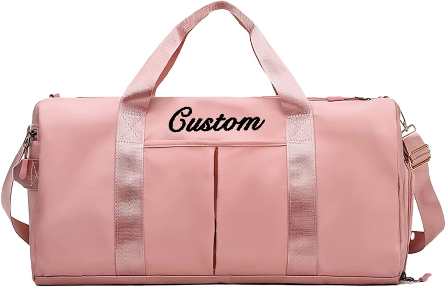 Personalized Duffel Bag Custom Embroidered Gym Bag Travel Sports Duffel Bags with Compartment for Shoes Wet Dry Clothes Weekender Bag Overnight Bag for Women Men