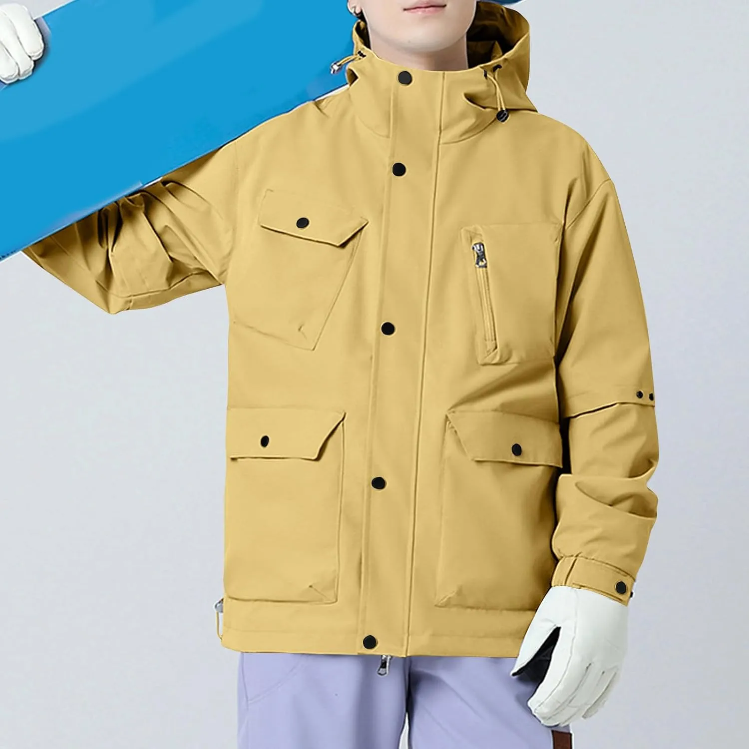 Rain Jacket Men Versatile Outdoor Activities Coat Unisex Softshell Waterproof Windbreaker Easy-Care Comfort Jackets