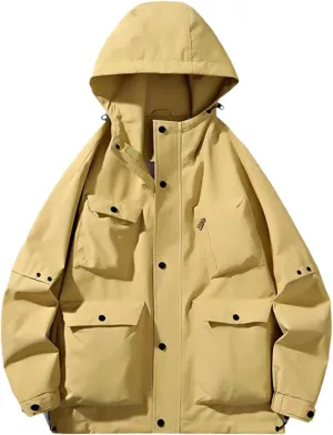 Rain Jacket Men Versatile Outdoor Activities Coat Unisex Softshell Waterproof Windbreaker Easy-Care Comfort Jackets