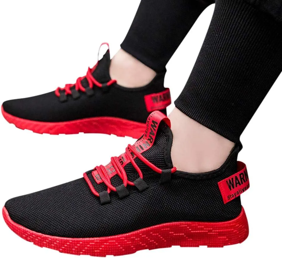 Sneakers for Men Lightweight Breathable Mesh Slip On Fashion Walking Shoes Soft Comfortable Athletic Workout Sport Shoes