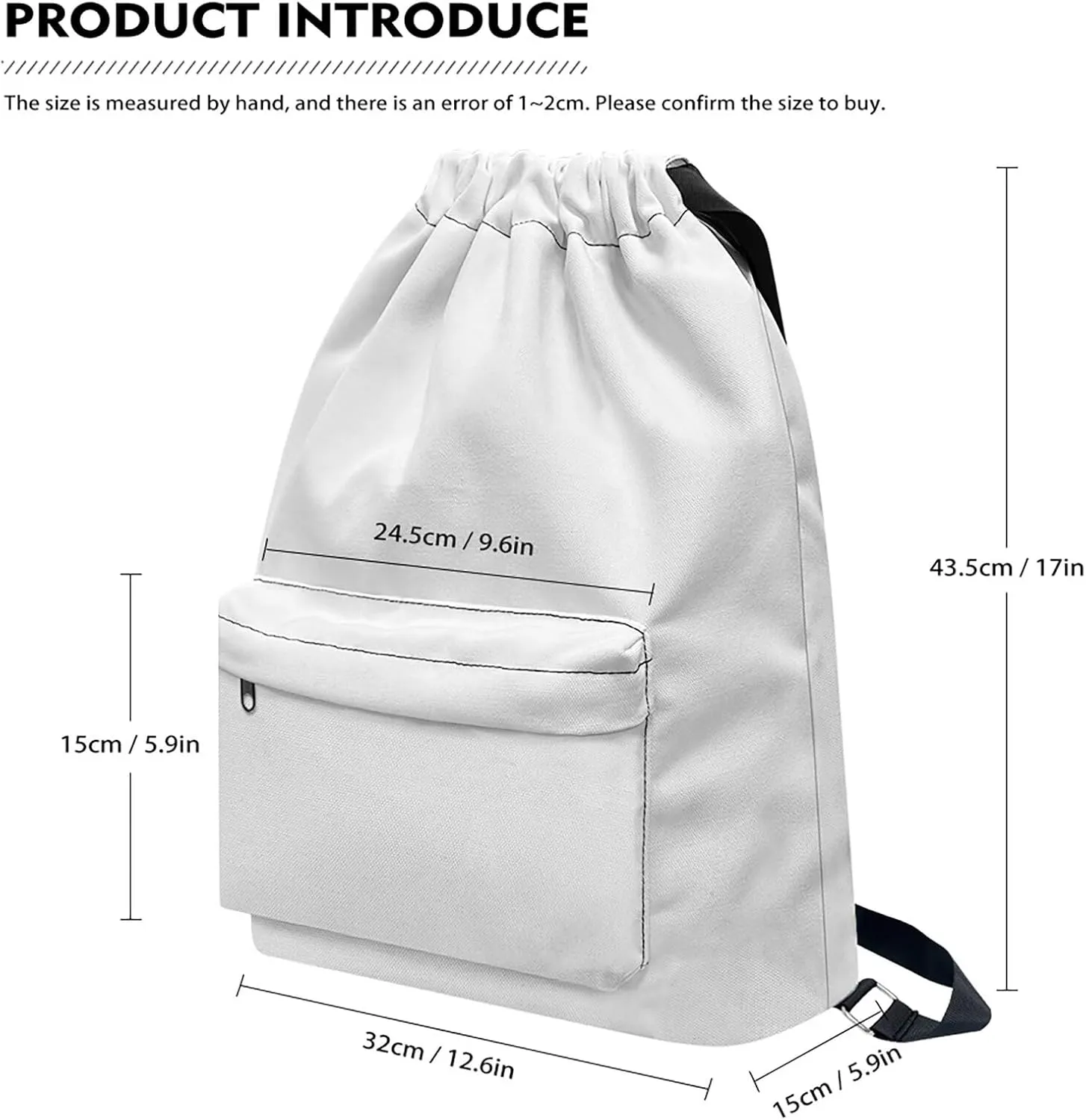 Sports Drawstring Bag & Headband Set Geometric Print, Large Gym String Cinch Backpack with Shoes Compartment/Bottle Holder Pocket/Side & Inner Zipper Pocket, Lightweight Equipment Bags