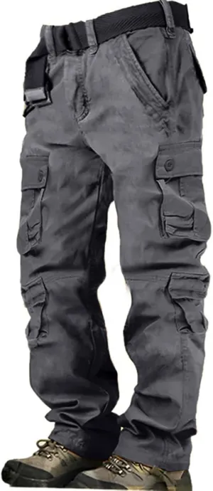 Tactical Cargo Pants for Men Comfy Running Pants with Multi-Pocket Wide Loose Trousers