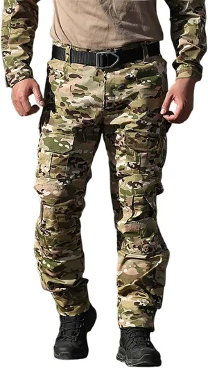 Tactical Cargo Pants for Men Lightweight Athletic Pants with Multi-Pocket Wide Baggy Trousers