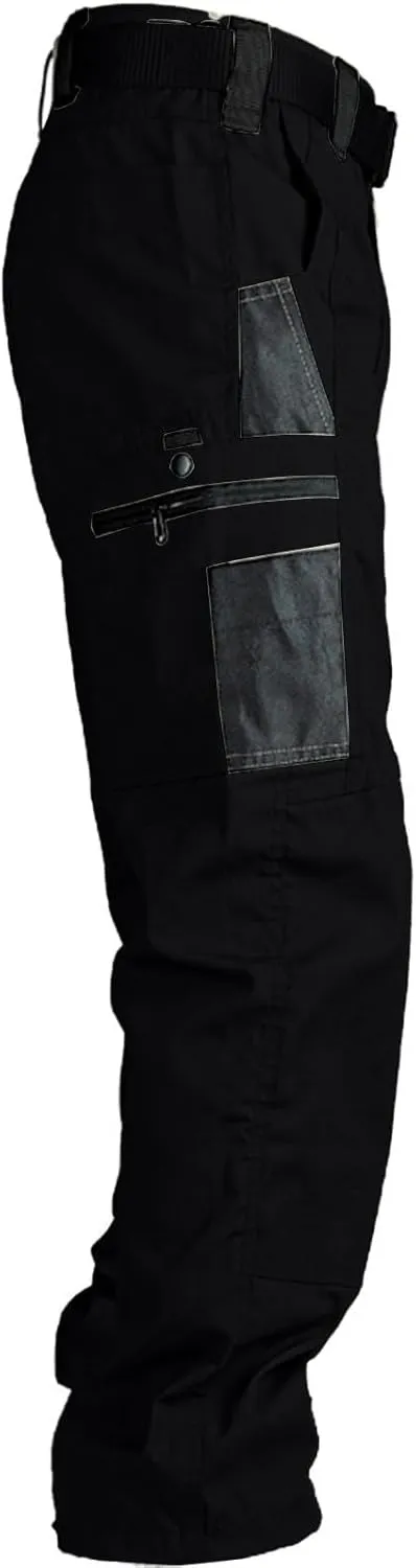 Tactical Cargo Pants for Men Lightweight Exercise Pants with Multi-Pocket Casual Slim Trousers