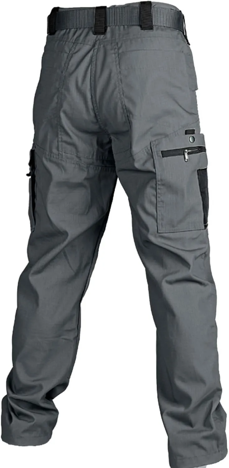 Tactical Cargo Pants for Men Lightweight Exercise Pants with Multi-Pocket Casual Slim Trousers