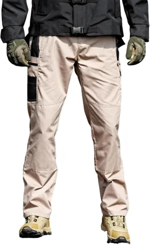 Tactical Cargo Pants for Men Lightweight Exercise Pants with Multi-Pocket Casual Slim Trousers
