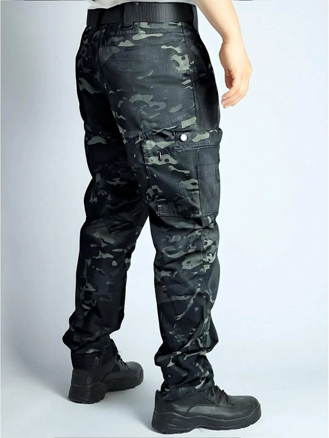 Tactical Cargo Pants for Men Lightweight Exercise Pants with Multi-Pocket Casual Slim Trousers