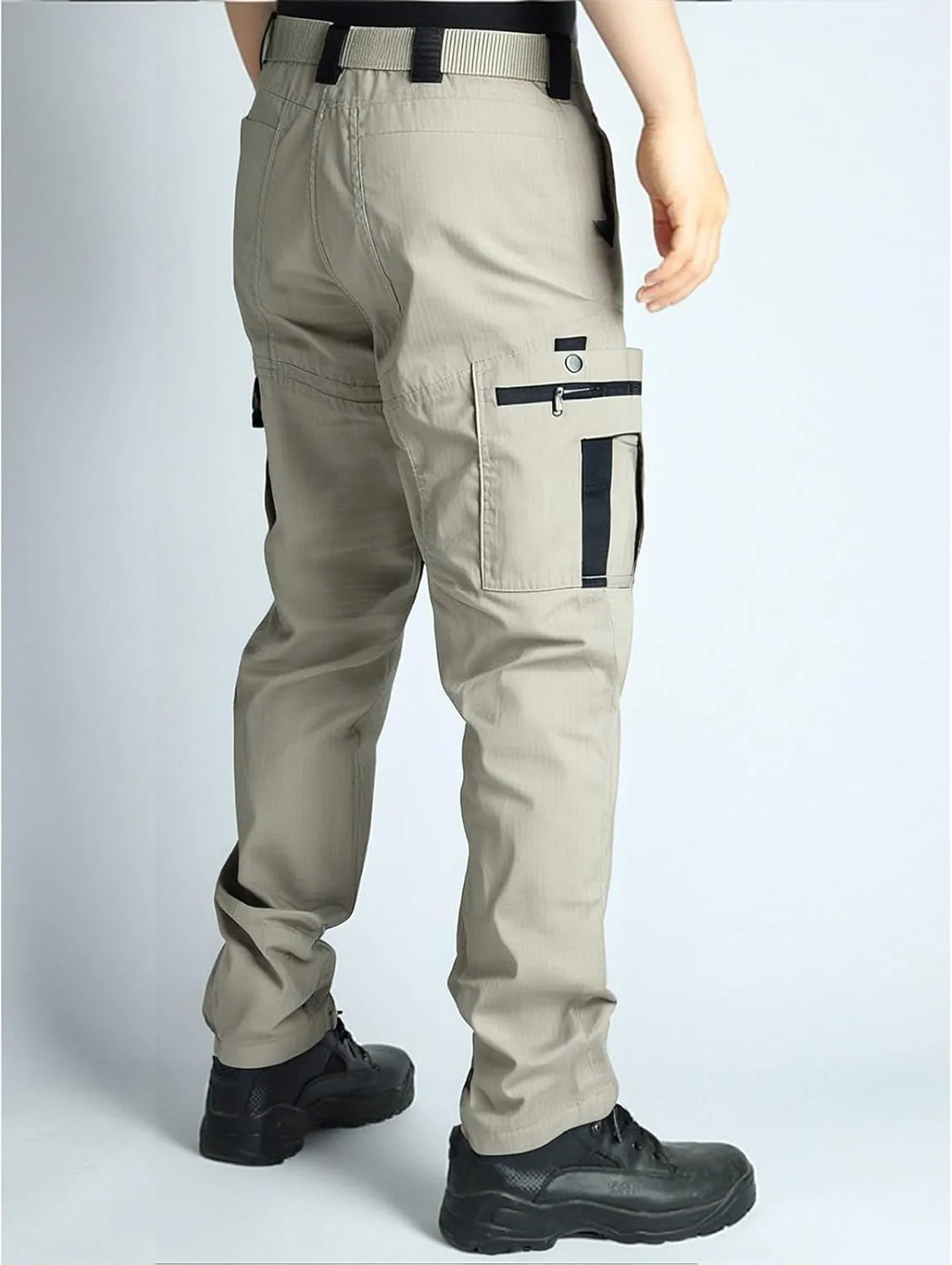 Tactical Cargo Pants for Men Lightweight Exercise Pants with Multi-Pocket Casual Slim Trousers