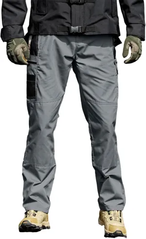 Tactical Cargo Pants for Men Lightweight Exercise Pants with Multi-Pocket Casual Slim Trousers