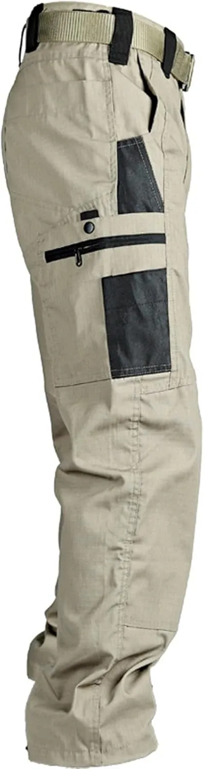 Tactical Cargo Pants for Men Lightweight Exercise Pants with Multi-Pocket Casual Slim Trousers